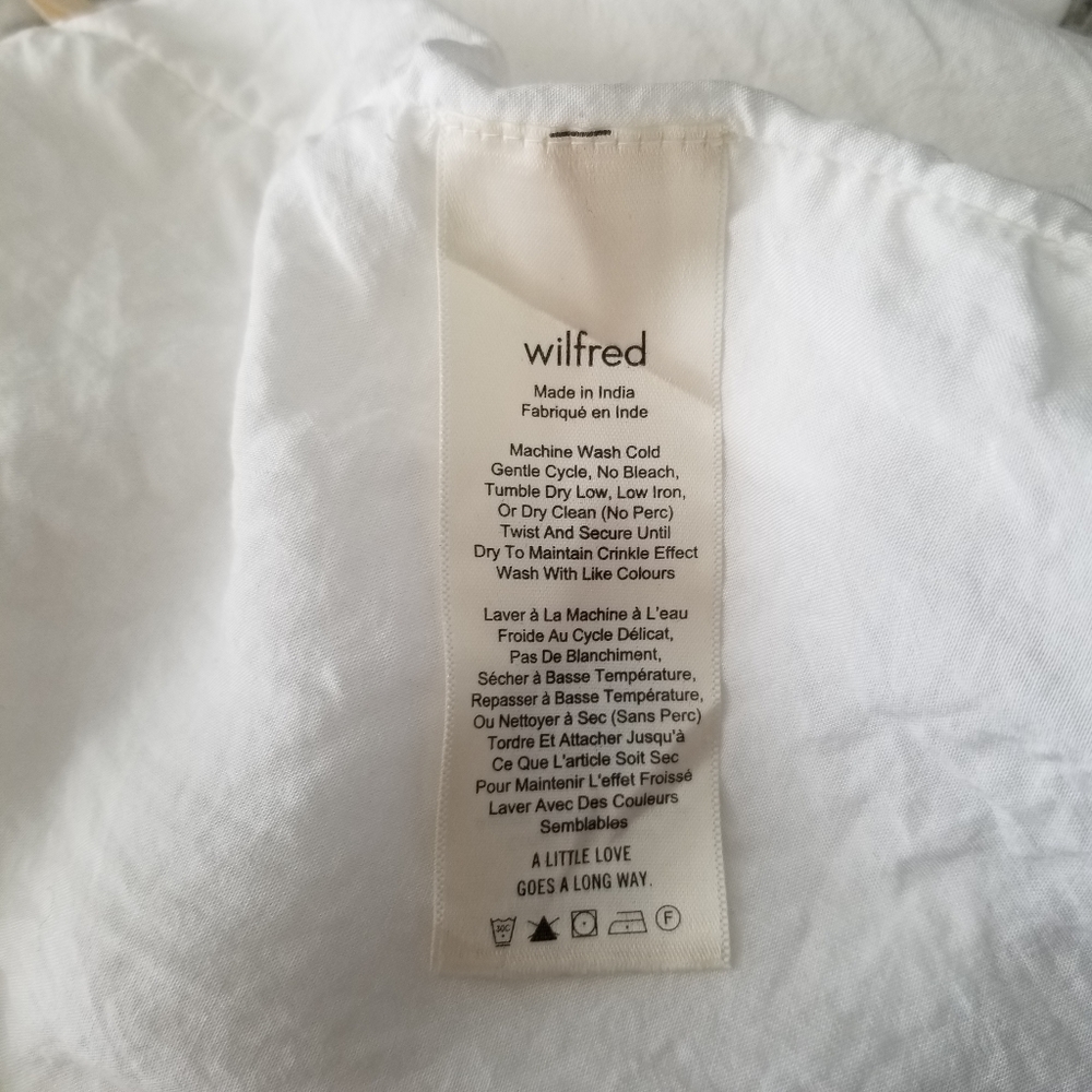 Aritizia Wilfred White Ruffle Off Shoulder Mini Dress - Medium - Picture 7 of 10